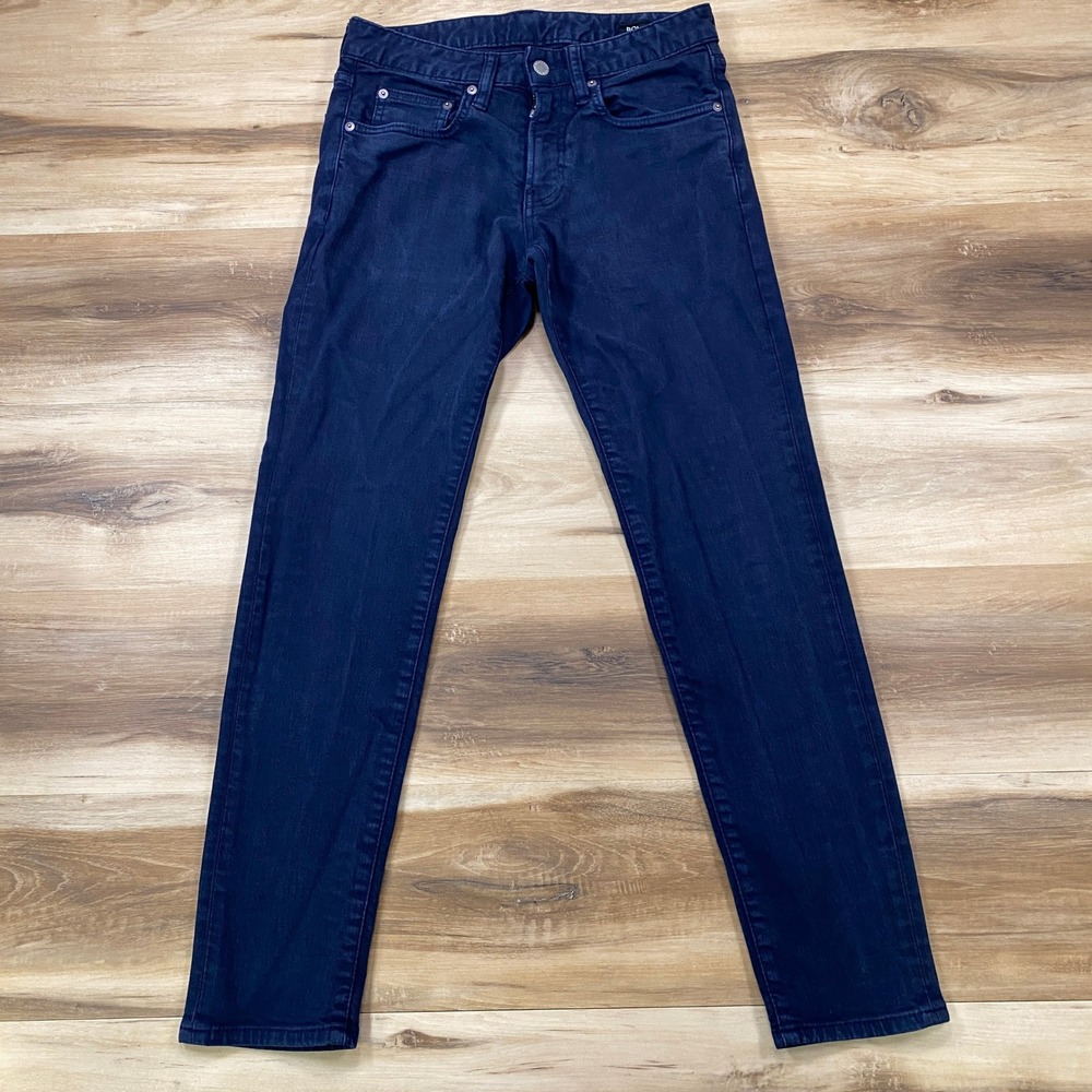 Bonobos Jeans Mens 28x30 Minimalist Cotton Blend Slim Taper Indigo Blue Casual